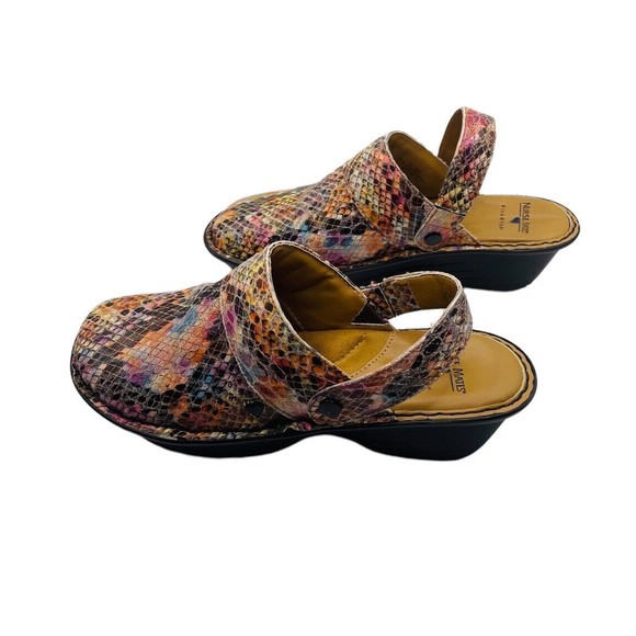 NURSE MATES GALA 256259 PILLOW TOP WOMEN'S SLIP RESISTANT NURSING CLOGS SZ 6.5 - Picture 7 of 10